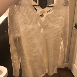 Oversized sweater with cross back detail